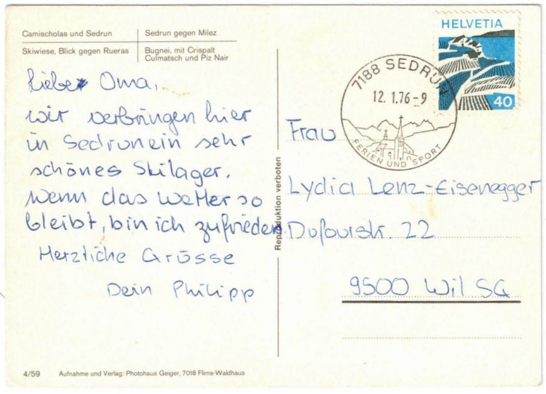 Cartes postales: Sedrun - 4 Bild AK – D'occasion à Binningen par Mountainrider 1