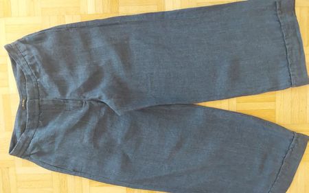 Leinenhose dunkelblau Massimo Dutti 38