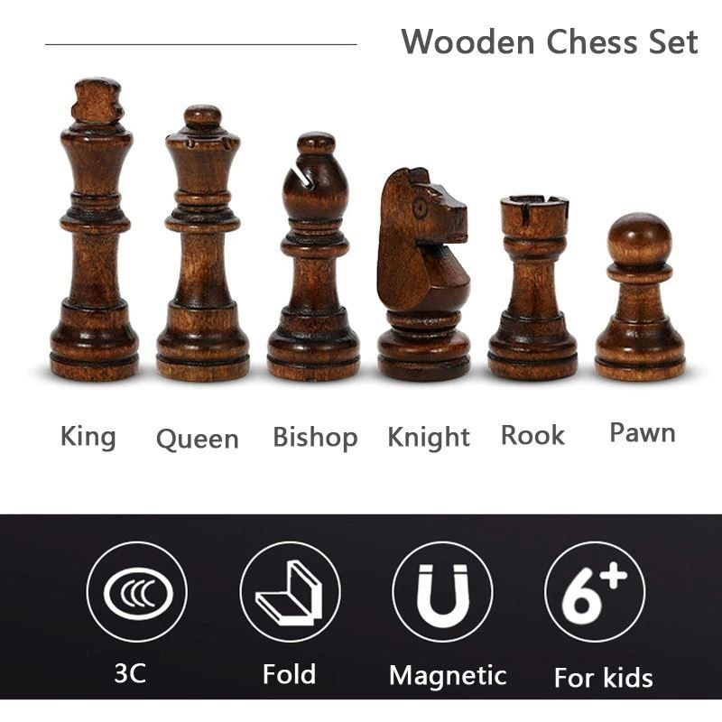 Giochi: Magnetischer Schachspiel aus Holz 39cm – Nuovo e nell'imballaggio originale da Châtelaine venduto da topshop.switzerland 4