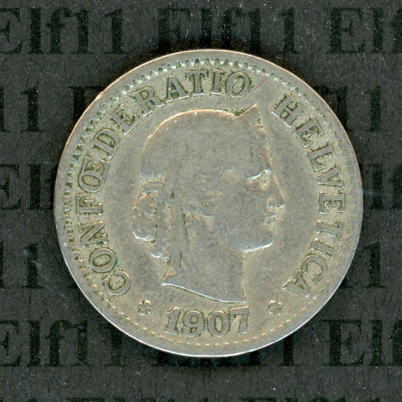 Tutti le monete: CHF___0.10 1907 s 10 Rappen – Usato da Widnau venduto da Elf11