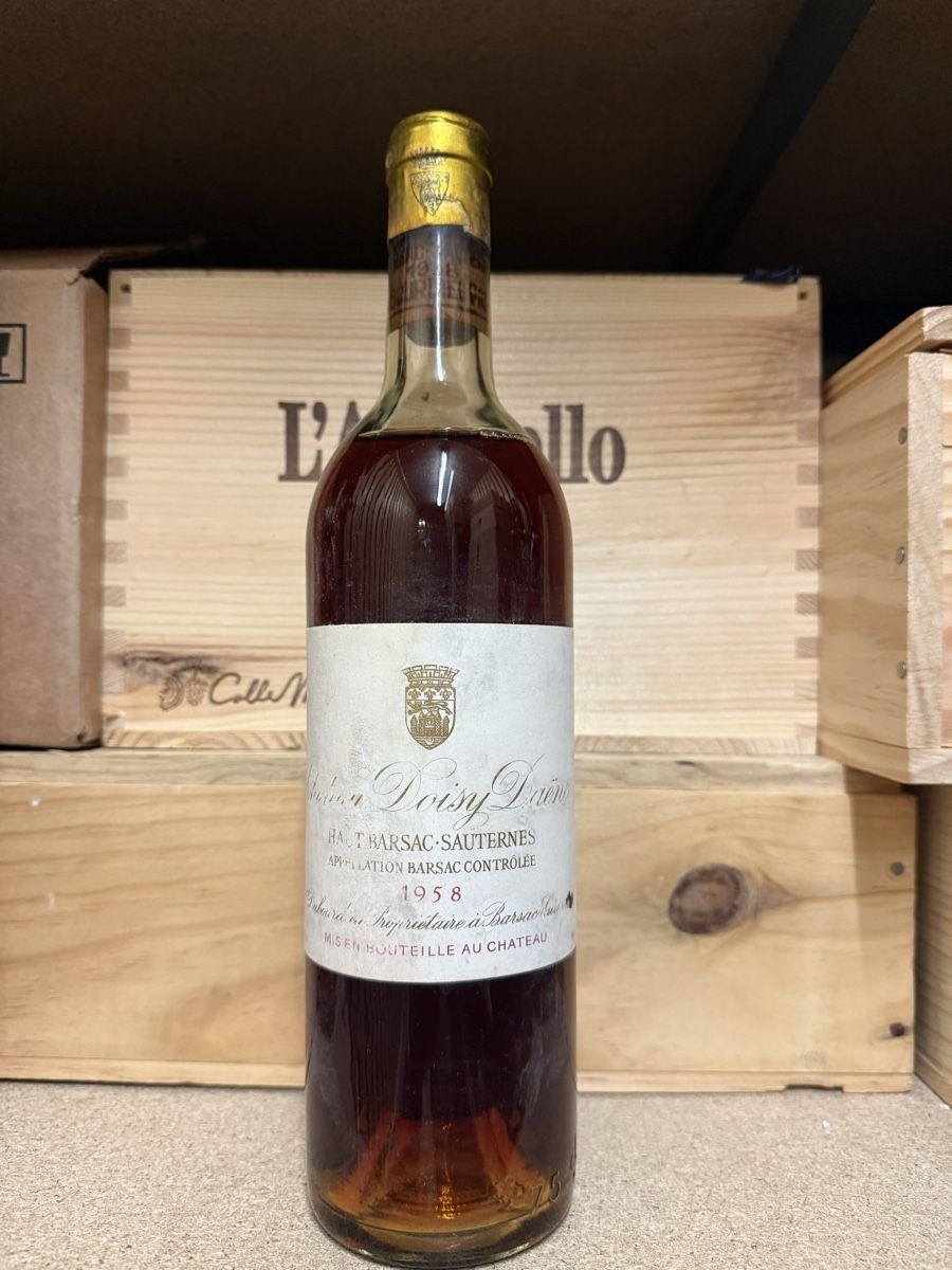 Vino: Château Doisy Daene 1958 – Nuovo e nell'imballaggio originale da Troinex venduto da Airain