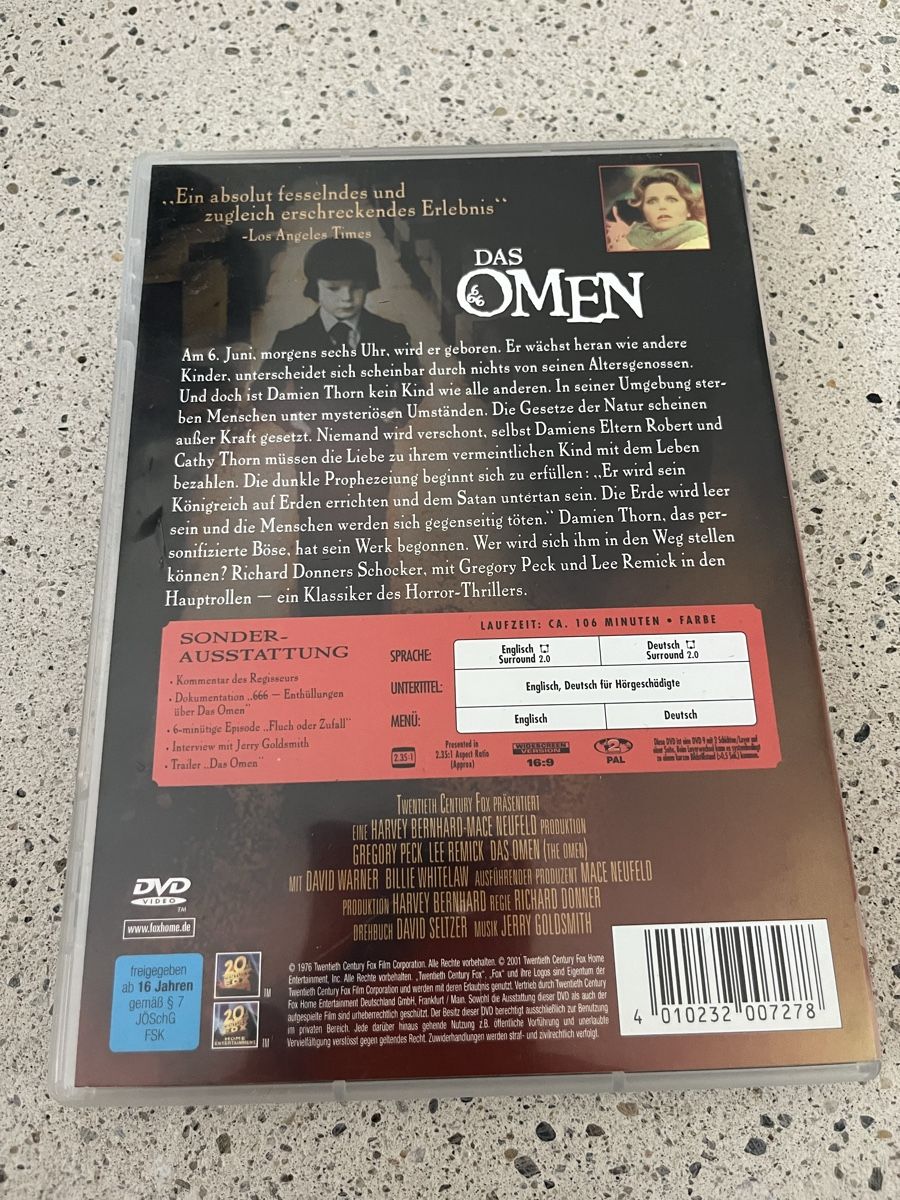 Alle DVDs: Das Omen DVD – Gebraucht aus Zürich von ale_t 2