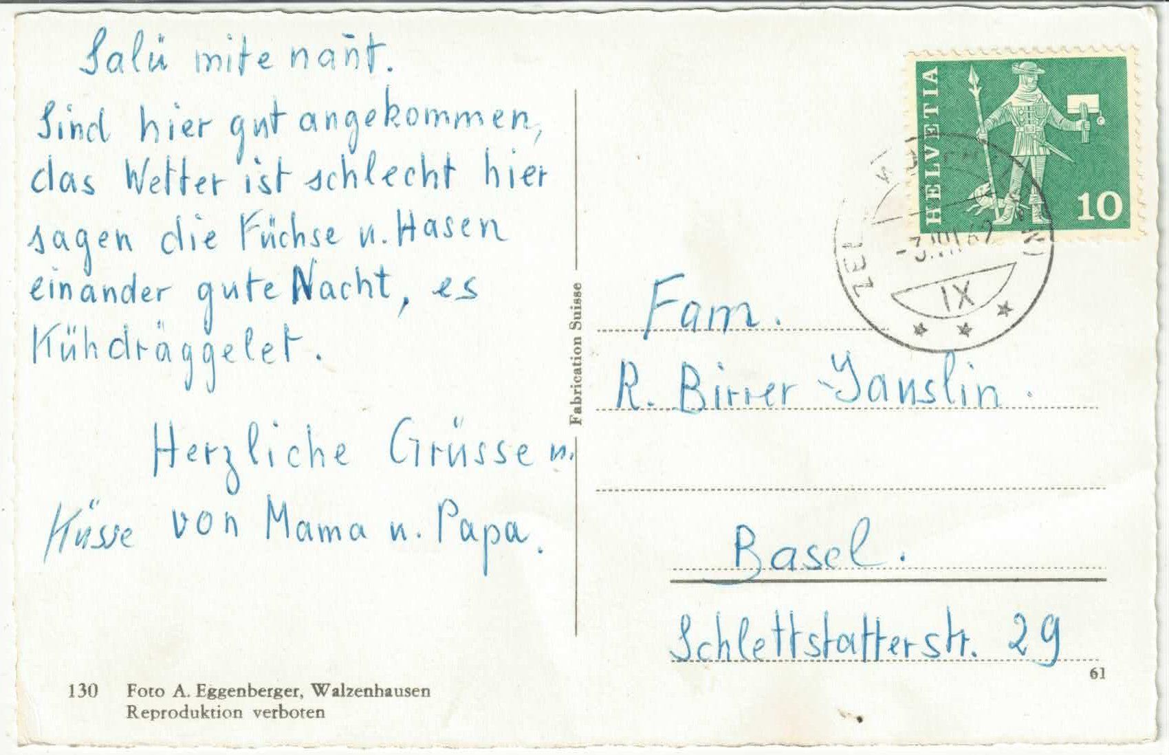 Cartoline postali: Luftkurort Walzenhausen - Generalansicht – Usato da Ettingen venduto da Kartenplanet 1