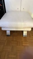 Weisser Leder Hocker Nicoletti Italy Top Zustand!
