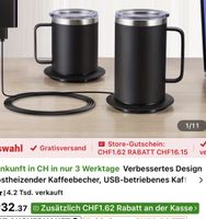 Kaffee Tasse wärmer Neupreis 32.-