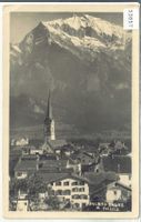 Bad Ragaz mit Falknis - Dorfpartie