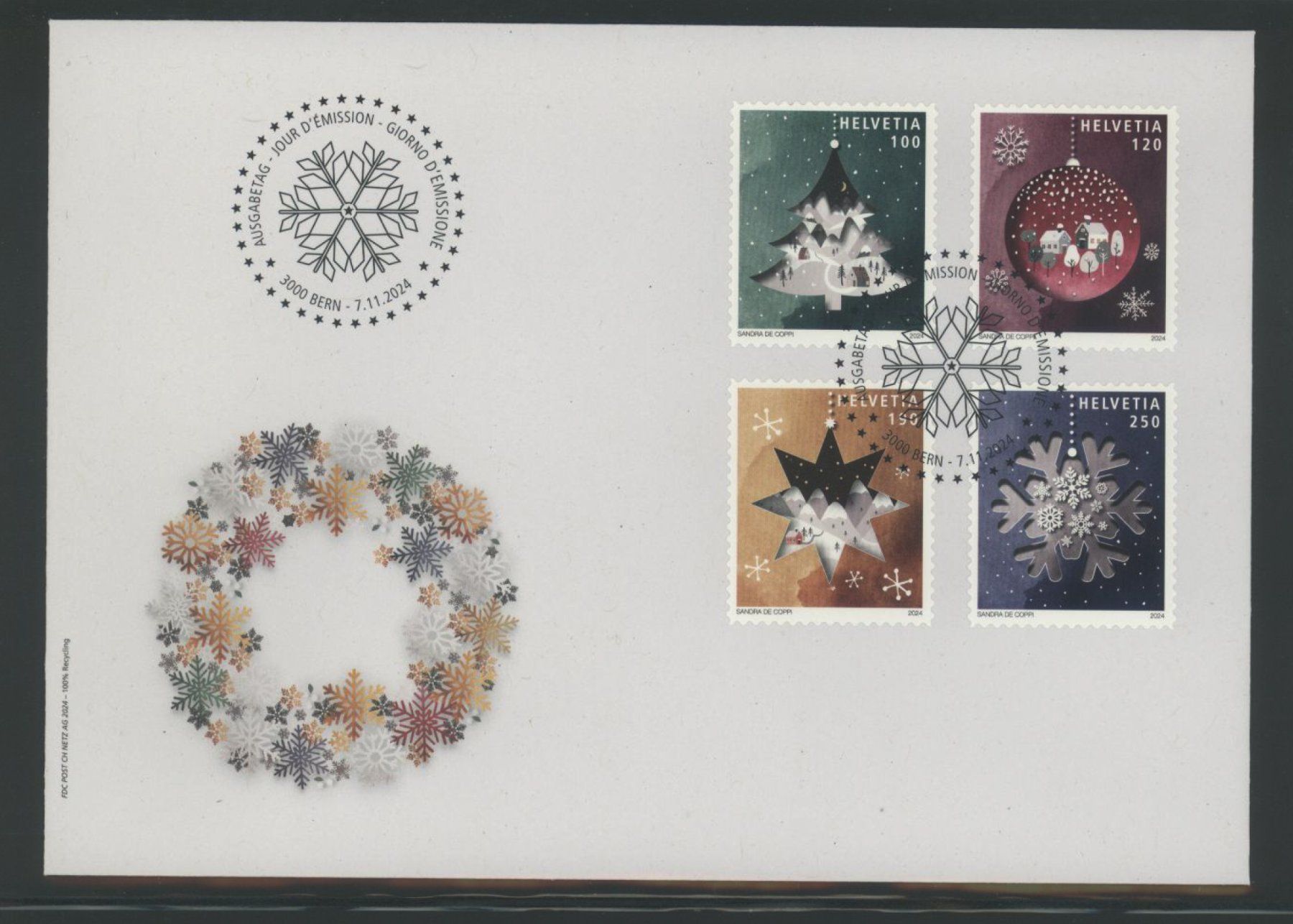 Tutti i francobolli: 2024, FDC, Weihnachten – Usato da Willisau venduto da Vollstempel