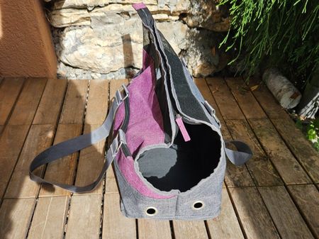 Tragetasche Fuer Kleintiere grau- rosa neu und ungebraucht