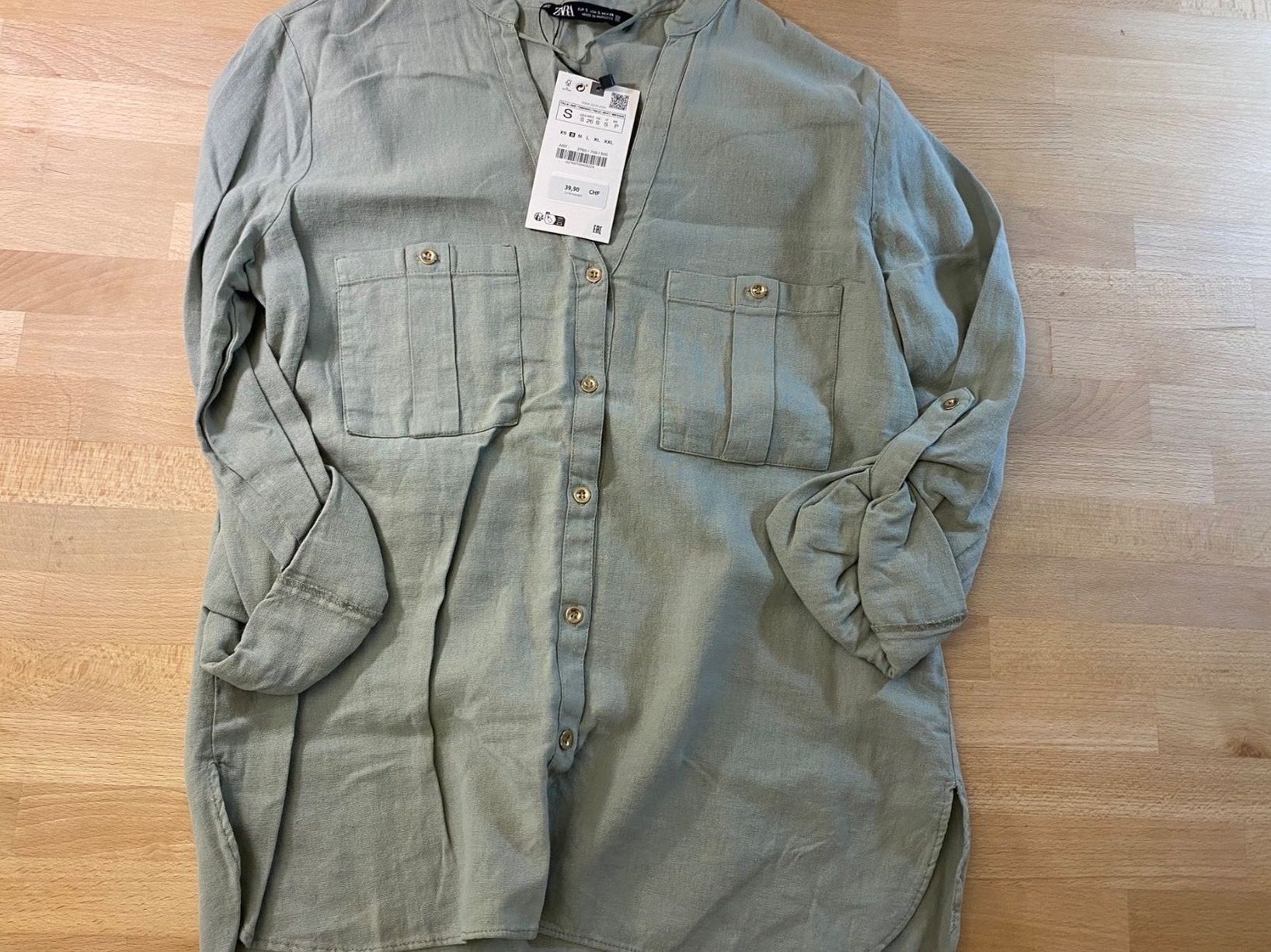 Zara Blusen: Zara Hemd Leinen Grösse S – Neu und originalverpackt aus Cham von Eliissa 4