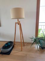 Stehlampe Holz Lampenschirm Beige Guter Zustand