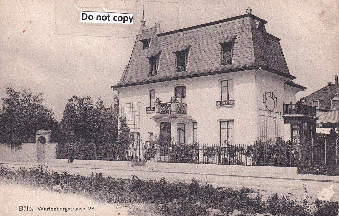 Ansichtskarten: Basel   BS  -    Haus an der Wartenbergstrasse 28 – Gebraucht aus Brig von Valcards54
