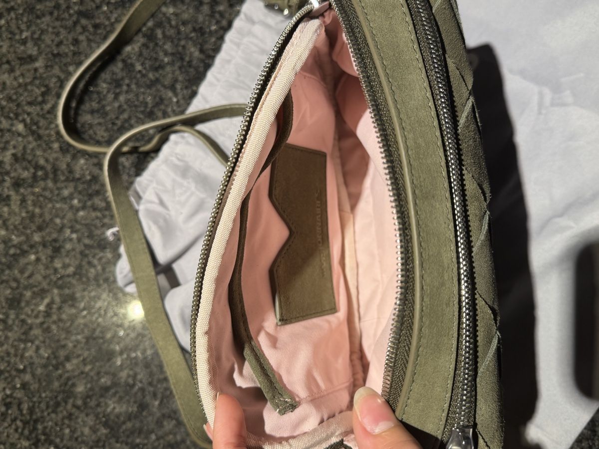 Borse da donna: Les Visionnaires Umhängetasche Wildleder khaki – Nuovo (secondo la descrizione) da Endingen venduto da rahelj 3