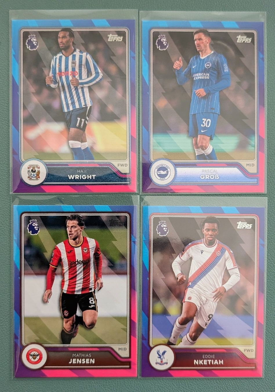 Topps Sammelbilder & Trading cards: PL Parallel – Nketiah, Groß, Wright & Jensen – 4 Karten – Neu (gemäss Beschreibung) aus Zürich von Milk-and-Chicken