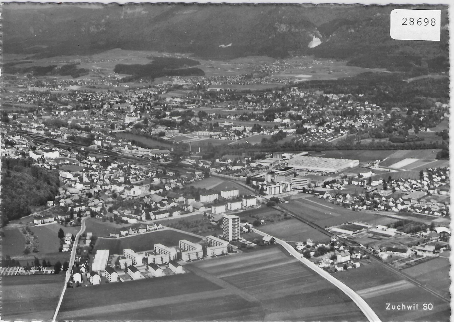 Cartoline postali: Flugaufnahme Zuchwil SO – Usato da Ettingen venduto da Kartenplanet
