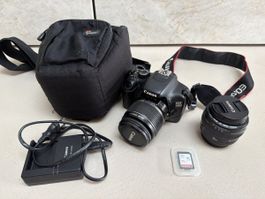 Canon 550D + 50mm Lens, full set