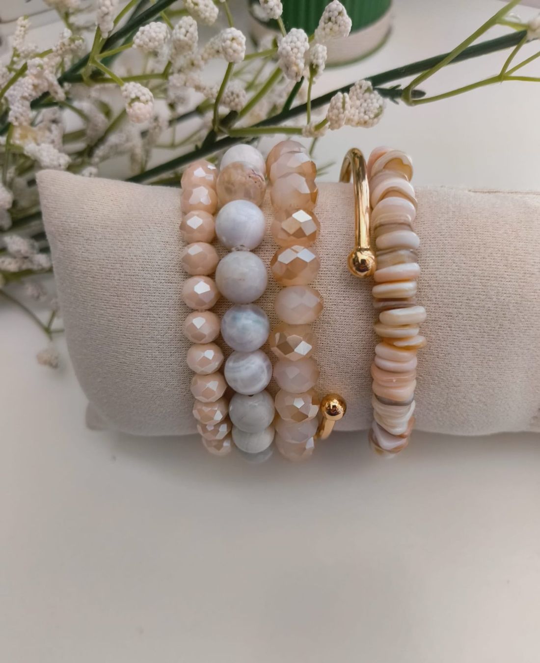 Bracciali & Braccialetti: Natural stone beaded chain bracelet – Nuovo e nell'imballaggio originale da Nidau venduto da mka_mzd7 4