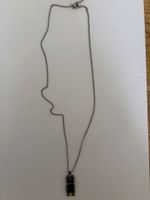 Herren Silber Halskette mit schwarzem Anhänger ab 1 CHF