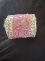 Armreifen Set Rosa Goldfarben mit Steinen Neu