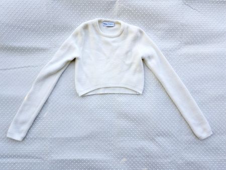 Weisser Bershka Pullover, kuschelig, Grösse M