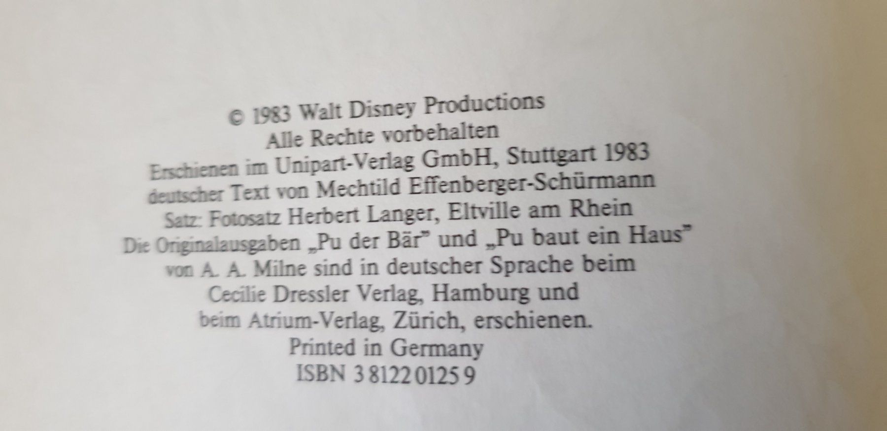 Libri: Walt Disney Buch – Usato da Chur venduto da Vintage-Hunter 2