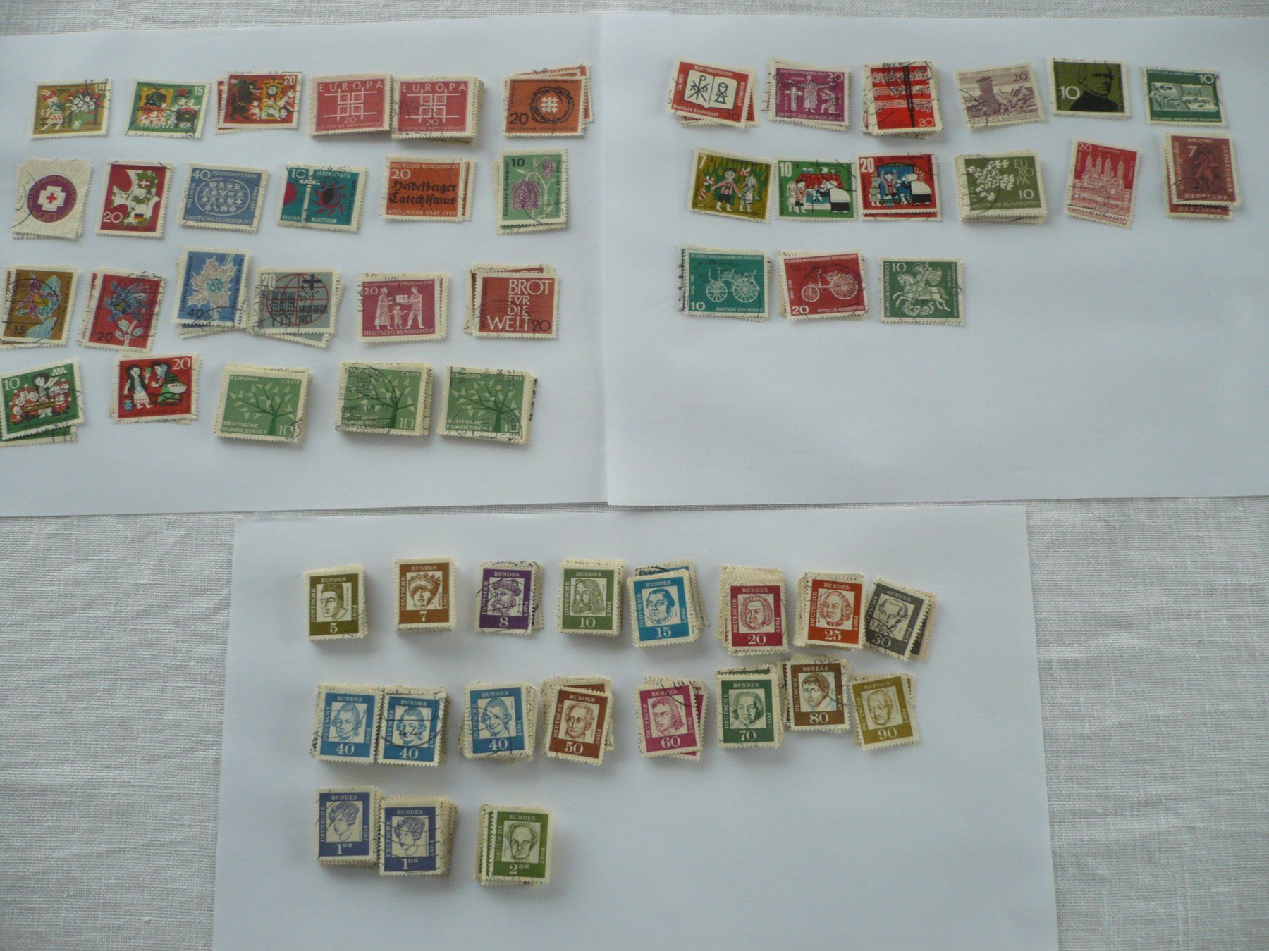 Alle Briefmarken: BRD 1961 - 1967 ca. 1'350 Doubletten – Gebraucht aus Zürich von saltandpepper008 1