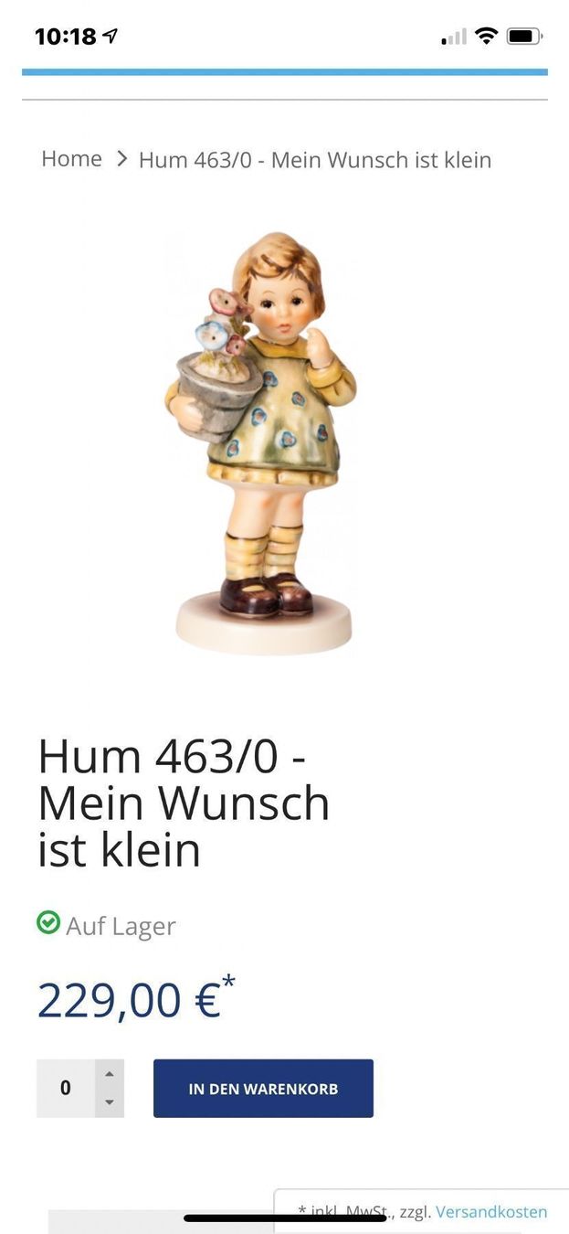Hummel Statuette: HUMMEL FIGUR EXKLUSIV EDITION 463/0 – Nuovo (secondo la descrizione) da Merenschwand venduto da Bazegner 2