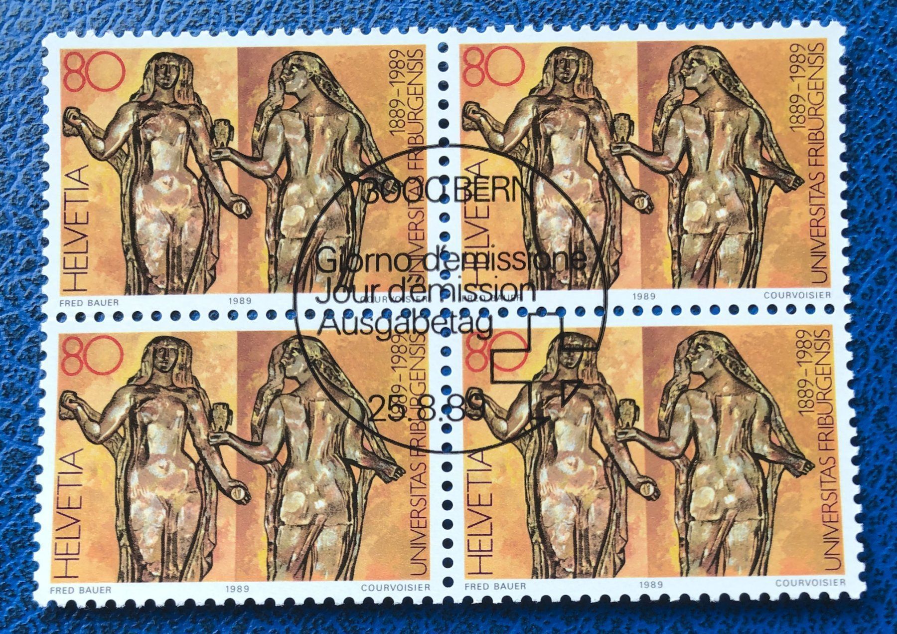 Tutti i francobolli: 4 er Block Nr.779 mit Vollstempel Bern – Usato da Aarau venduto da Billa007