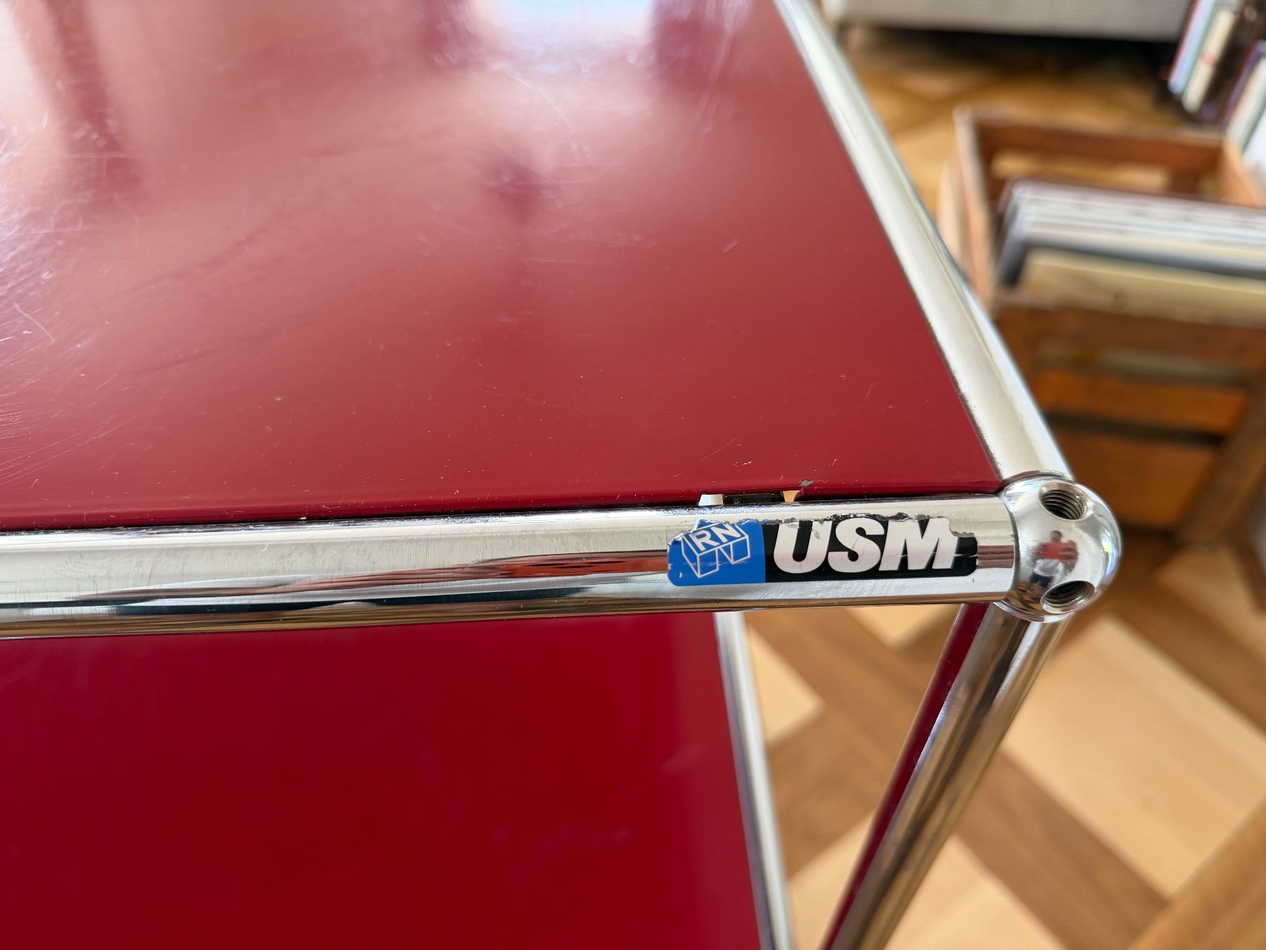 USM Scaffali: USM Haller / Rollregal - Rot - Original – Usato da Zofingen venduto da Mt2803 2