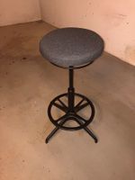 Barhocker mit Stoffbezug, höhenverstellbar, dunkelgrau, t...