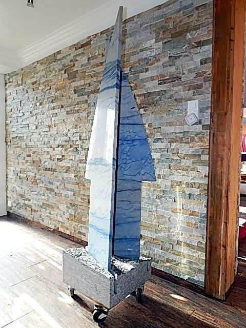 Sculture & Statue: Stein Skulptur Azul Macaubas Einzelstück – Nuovo (secondo la descrizione) da Hittnau venduto da Silvio50 9