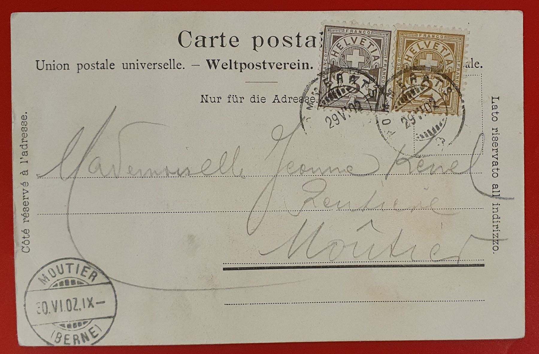 Cartoline postali: Les Pommerats 1902 – Usato da Kreuzlingen venduto da Rschweiz1 1