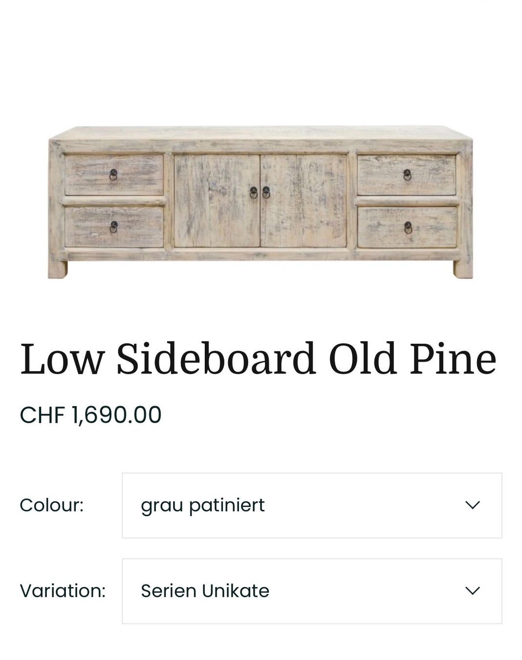 TV Möbel: Low Sideboard Old Pine – Neu (gemäss Beschreibung) aus Forch von jku_r6nv 3