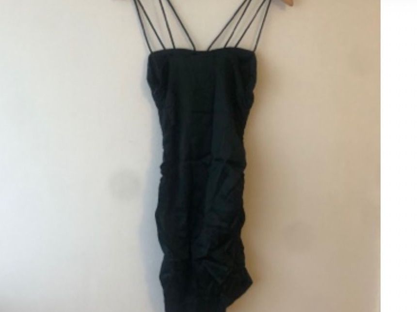 Zara Kleider: Robe satinée à fronce vert sapin Zara – Neu (gemäss Beschreibung) aus Genève von rez_c6c6 3