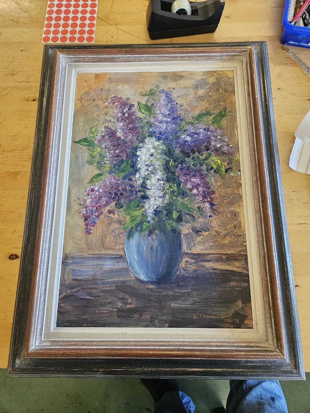 Gemälde: Altes Gemälde "Lilas" – Gebraucht aus Pratteln von Cartonsducoeur_bl
