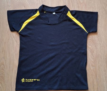 Sportshirt schwarz gelb Grösse 128 guter Zustand