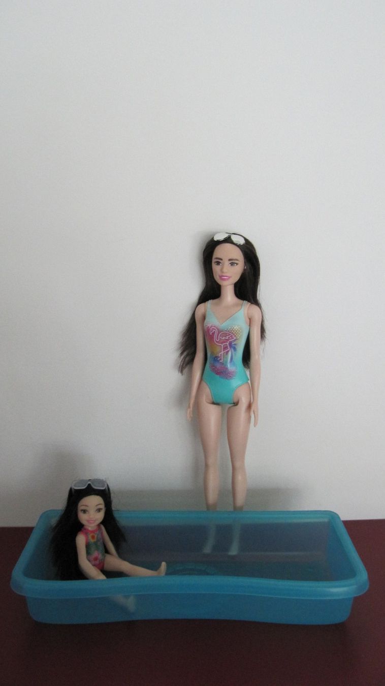 Poupées: Barbie und Chelsea mit Pool – D'occasion à Brunnen par Kiwiland1