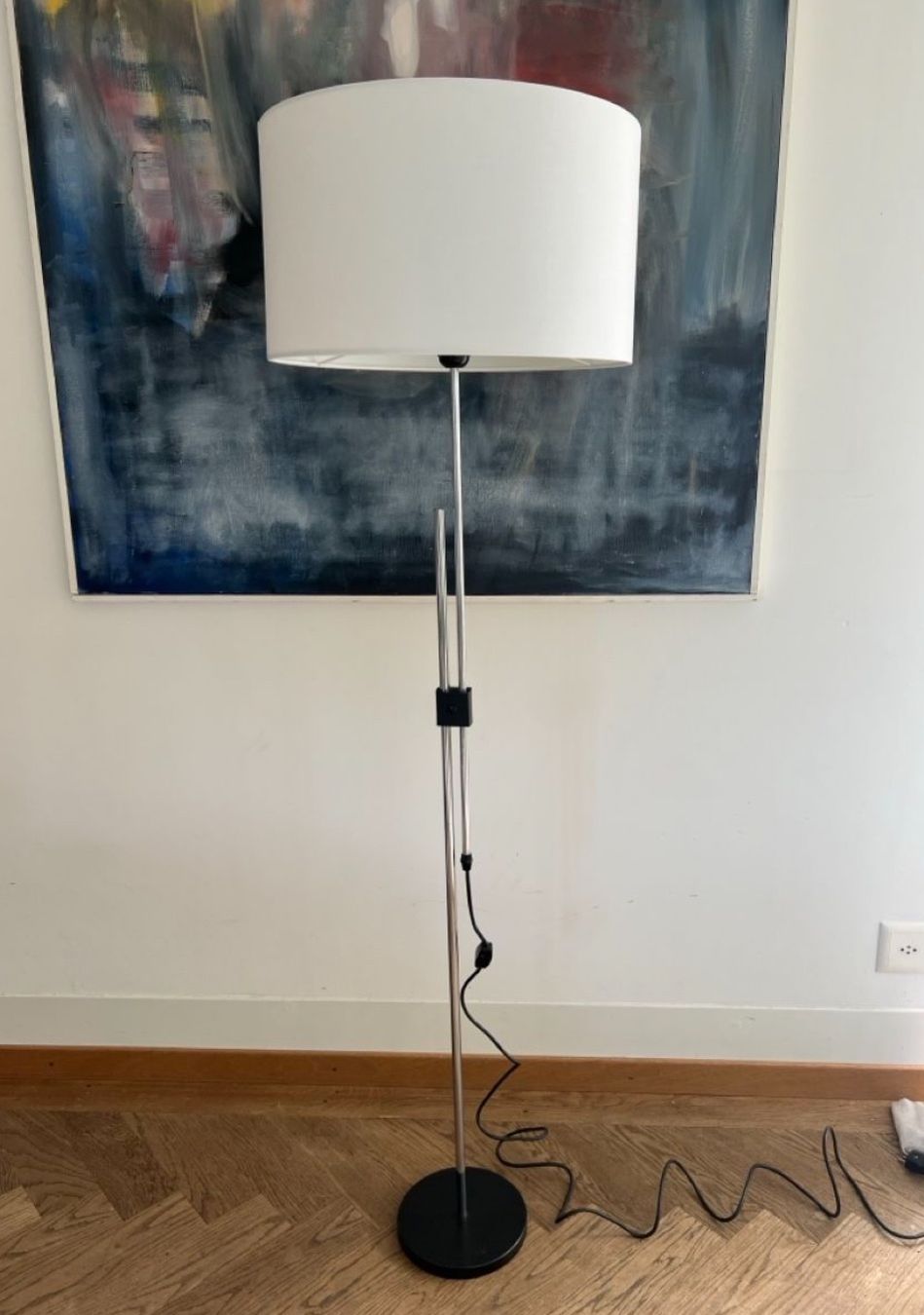 Lampade: Stehleuchte 70er Chrom Stoff verstellbar – Usato da Zürich venduto da Testore 5