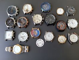 Lot von 18 Uhren. und 1 Zifferblatt Aerowatch