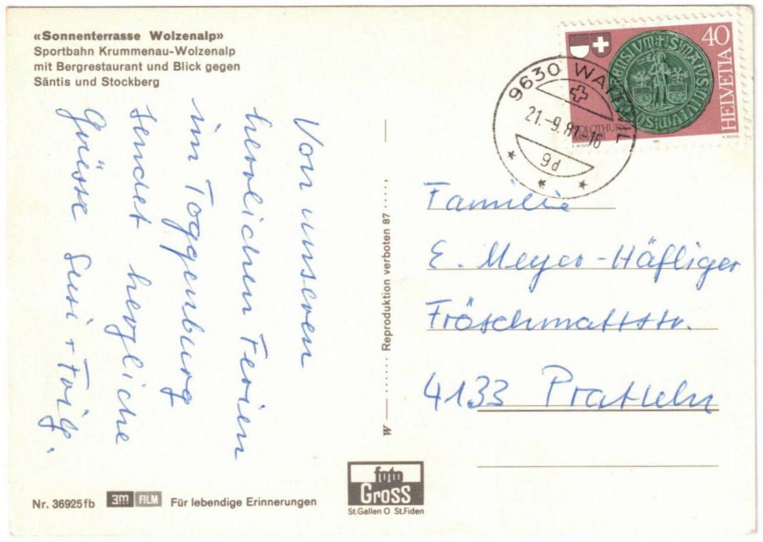 Cartoline postali: Krummenau - 3 Bild AK – Usato da Binningen venduto da Mountainrider 1