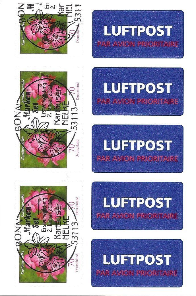 Tutti i francobolli: Markenset BRD Blume Luftpost – Nuovo (secondo la descrizione) da Bäch SZ venduto da Parog 1