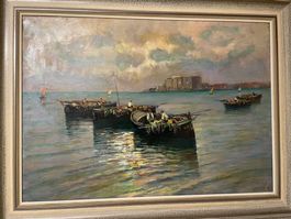 Gemälde Ricardi, Original Ölgemälde auf Leinwand signiert