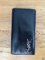 Portefeuille Saint Laurent Monogram en cuir noir