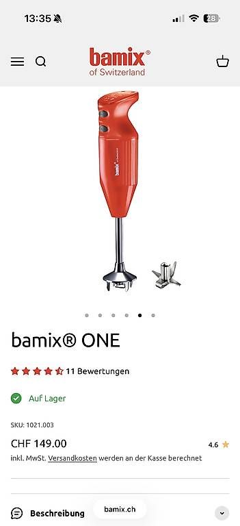 Elettrodomestici da cucina: Bamix Stabmixer rot - Made in Switzerland – Usato da Winterthur venduto da lyd_2tj8 3