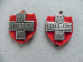 Medaille 2 Sport Abzeichen Brosche Ottenbach ZH 1929 & 1950