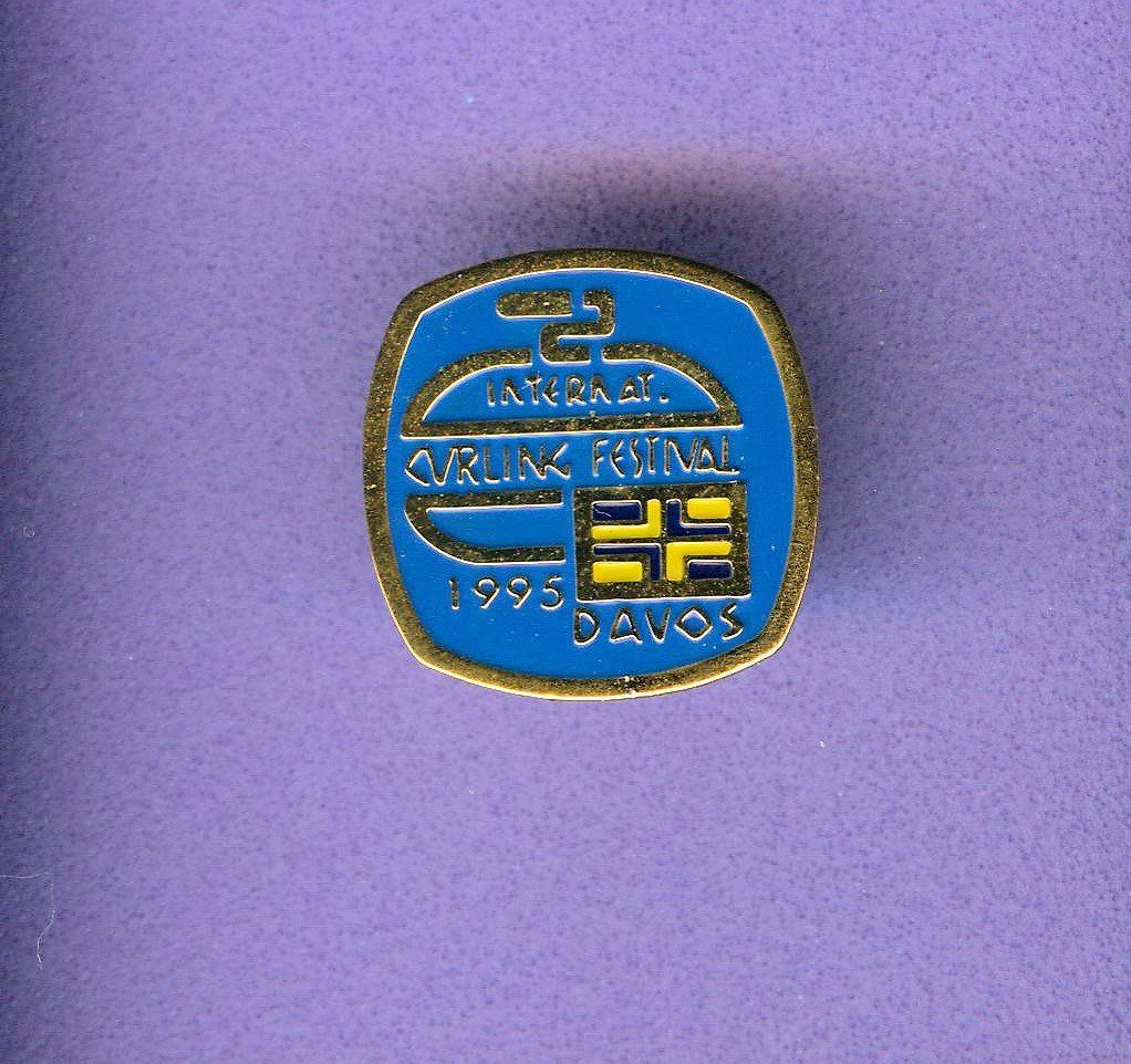 Placchette & Badge: CURLING  FESTIVAL  DAVOS  1995 – Usato da Winterthur venduto da Sammleroase