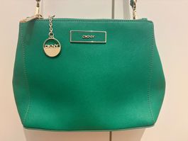 DKNY Green Saffiano Leather Crossbody Bag NP: 200.- NEU
