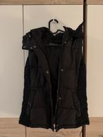 Black Padded Gilet with cotton back - Size S