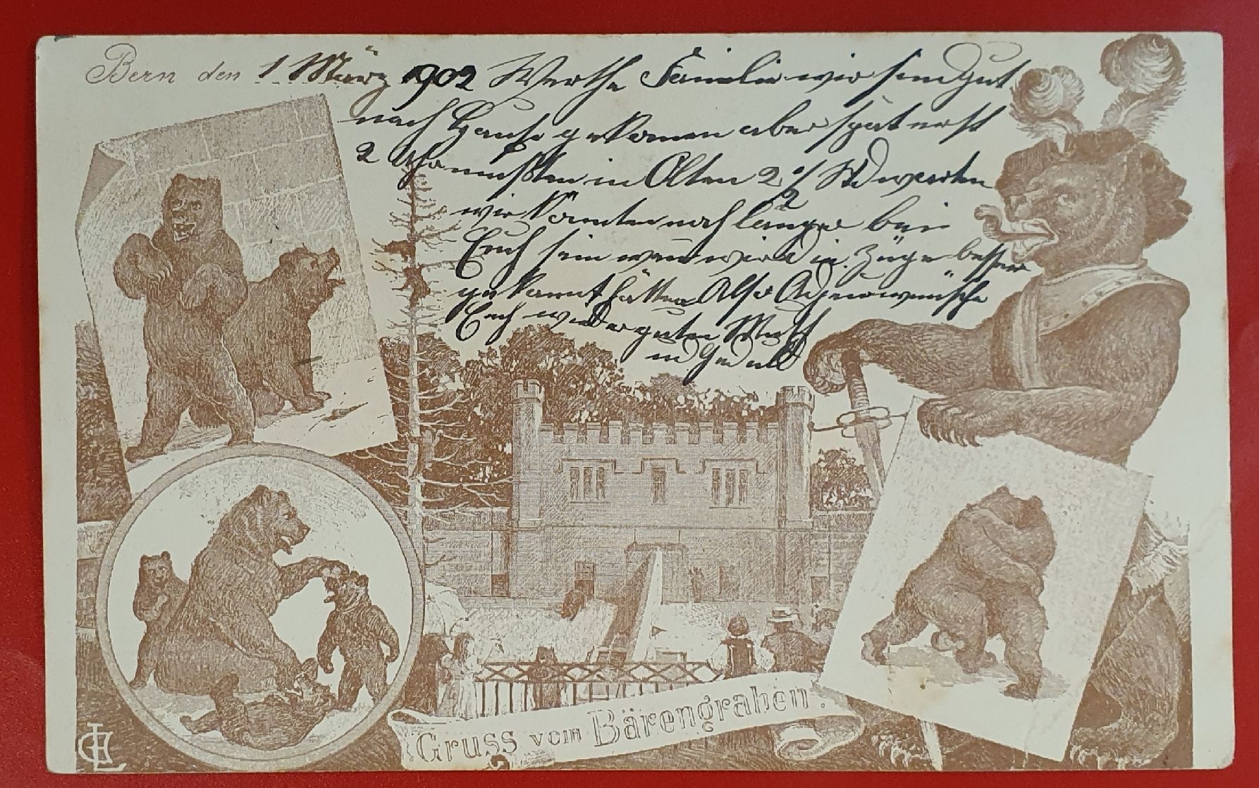 Cartoline postali: 4 Bärenkarten – Usato da Kreuzlingen venduto da Rschweiz1 3