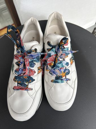 HOGAN sneakers en cuir blanc T39