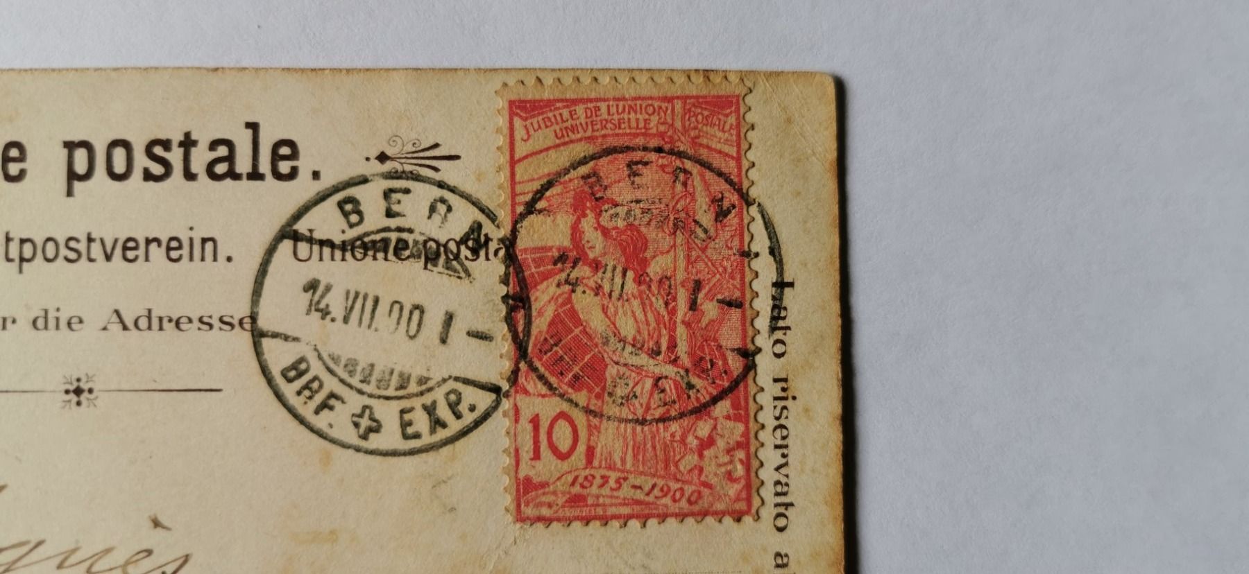 Alle Briefmarken: Carte postale Weltpostverein 1900 – Gebraucht aus Aadorf von Chnorli-Furz 2